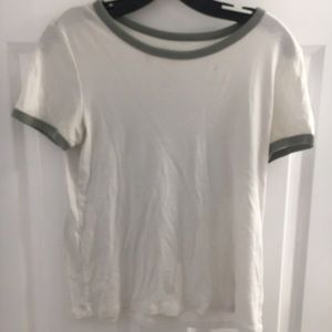 cute white and green t shirt